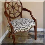 F21. Ethan Allen spider back chair 41”h x 25”w x 19”d 